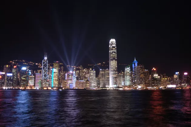 Skyline of Hongkong at night