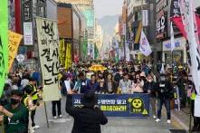 An anti-nuclear demonstration held in Busan, South Korea