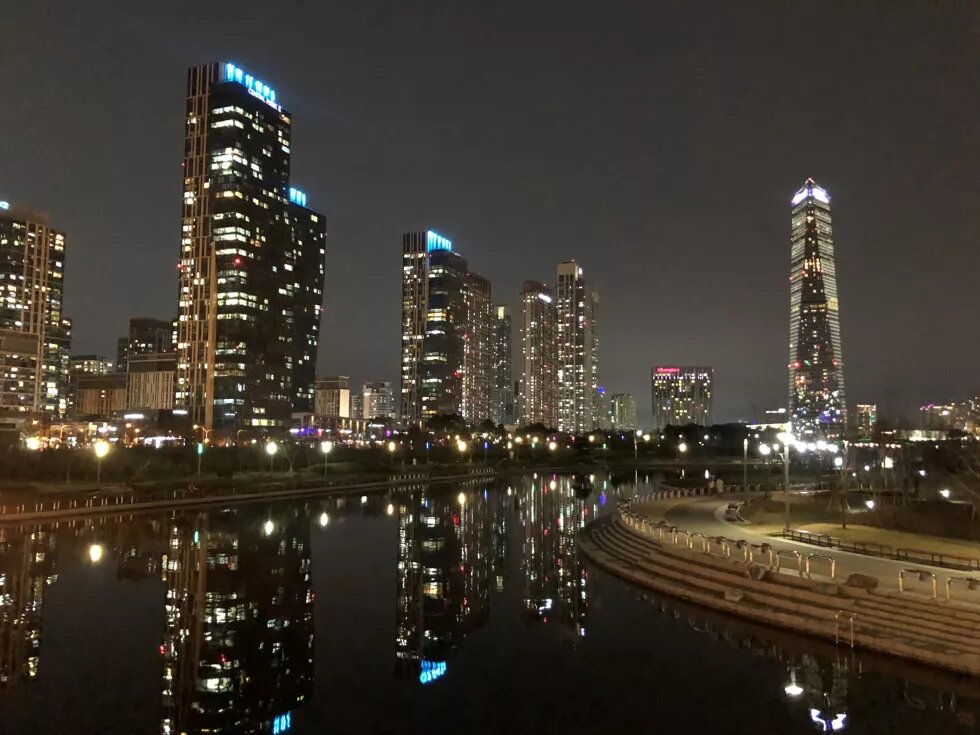 The night view of Songdo