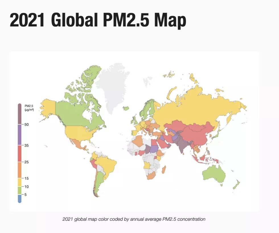 IQAir 2021 World Air Quality Report